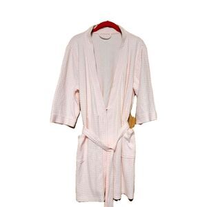 Jockey Women's Pink Robe 3/4 Sleeve with Tie and Pockets Size Medium